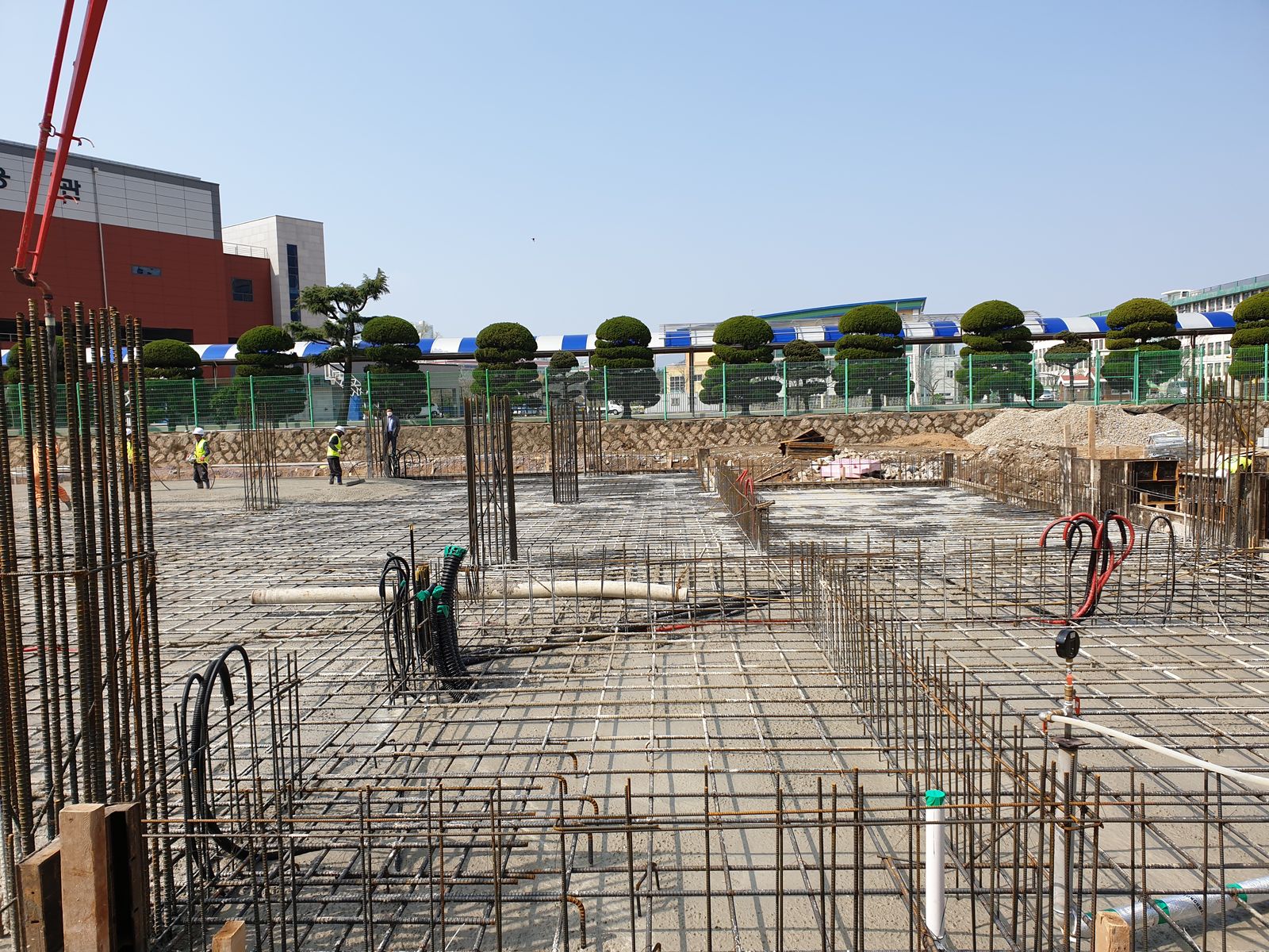 대천중학교 체육관 기초 배근 공사